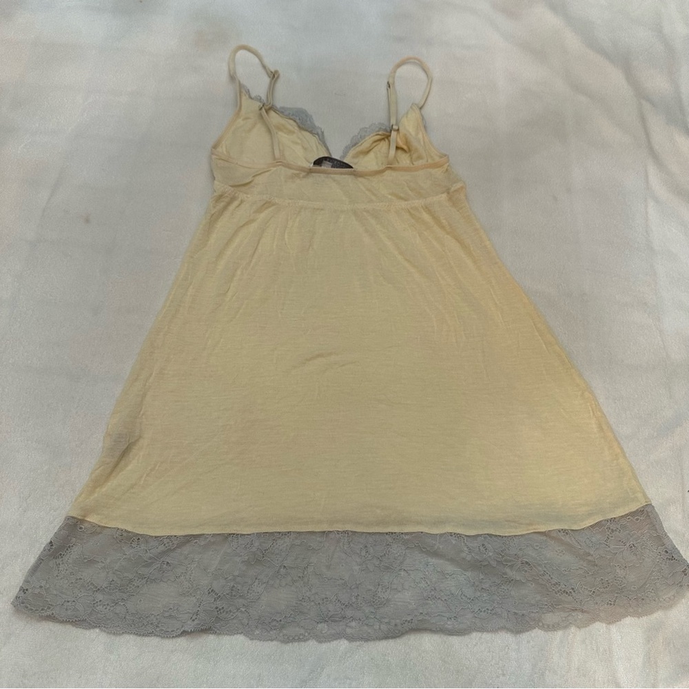 Victoria's Secret vintage y2k yellow and Gray Lace slip dress 51646 - Picture 6 of 13